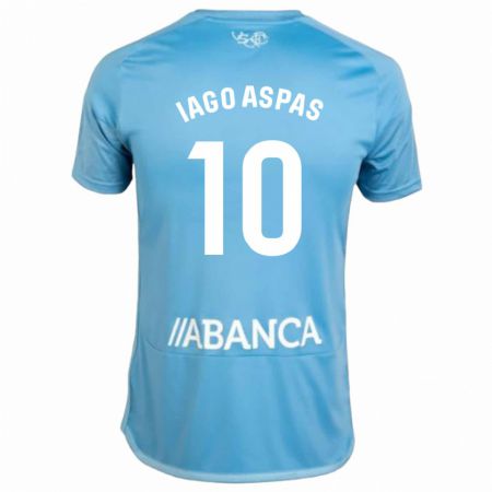 Kandiny Kinder Iago Aspas #10 Blau Heimtrikot Trikot 2023/24 T-Shirt