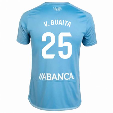 Kandiny Kinder Vicente Guaita #25 Blau Heimtrikot Trikot 2023/24 T-Shirt