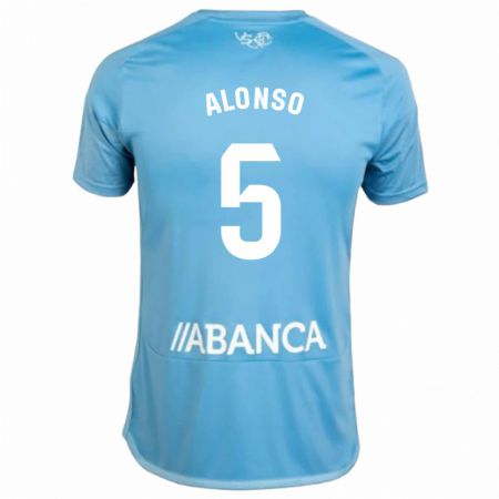 Kandiny Kinder Gael Alonso #5 Blau Heimtrikot Trikot 2023/24 T-Shirt