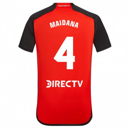 Kandiny Kinder Jonatan Maidana #4 Rot Auswärtstrikot Trikot 2023/24 T-Shirt
