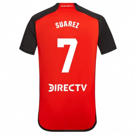 Kandiny Kinder Matías Suárez #7 Rot Auswärtstrikot Trikot 2023/24 T-Shirt
