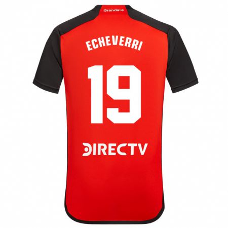 Kandiny Kinder Claudio Echeverri #19 Rot Auswärtstrikot Trikot 2023/24 T-Shirt
