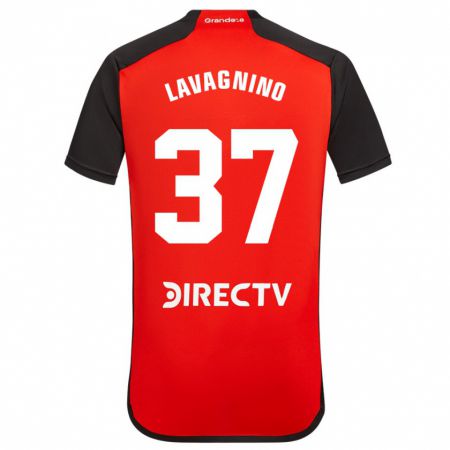 Kandiny Kinder Lucas Lavagnino #37 Rot Auswärtstrikot Trikot 2023/24 T-Shirt