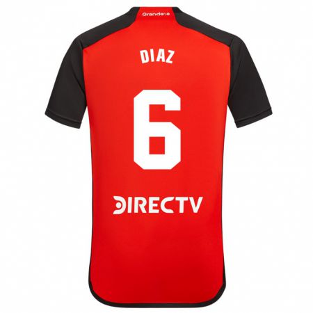 Kandiny Kinder Milagros Díaz #6 Rot Auswärtstrikot Trikot 2023/24 T-Shirt