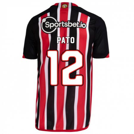Kandiny Kinder Alexandre Pato #12 Blau Rot Auswärtstrikot Trikot 2023/24 T-Shirt