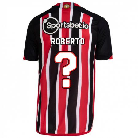 Kandiny Kinder Roberto #0 Blau Rot Auswärtstrikot Trikot 2023/24 T-Shirt