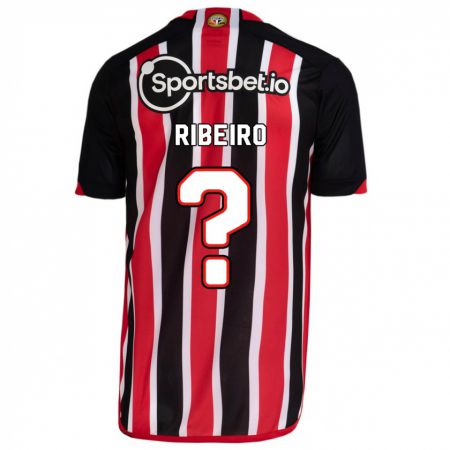 Kandiny Kinder Thiago Ribeiro #0 Blau Rot Auswärtstrikot Trikot 2023/24 T-Shirt