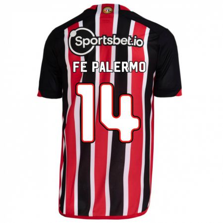 Kandiny Kinder Fe Palermo #14 Blau Rot Auswärtstrikot Trikot 2023/24 T-Shirt
