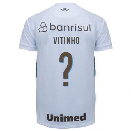 Kandiny Kinder Vitinho #0 Weiß Auswärtstrikot Trikot 2023/24 T-Shirt