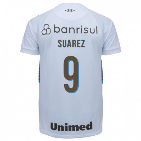 Kandiny Kinder Luis Suárez #9 Weiß Auswärtstrikot Trikot 2023/24 T-Shirt