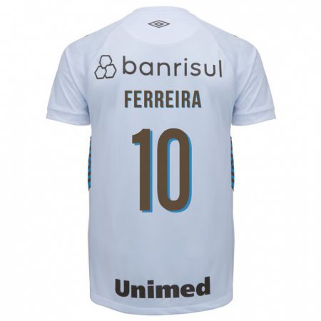 Kandiny Kinder Ferreira #10 Weiß Auswärtstrikot Trikot 2023/24 T-Shirt