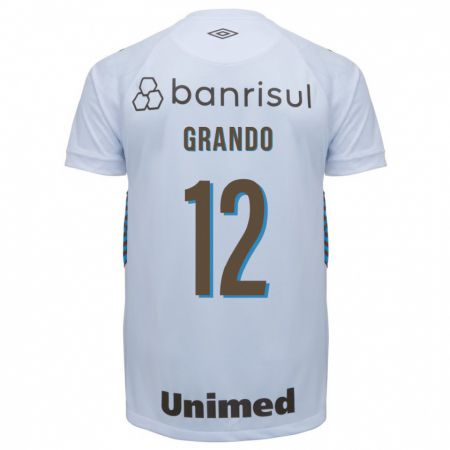 Kandiny Kinder Gabriel Grando #12 Weiß Auswärtstrikot Trikot 2023/24 T-Shirt