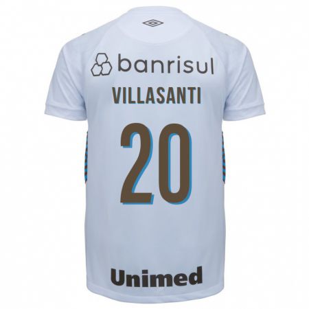 Kandiny Kinder Mathías Villasanti #20 Weiß Auswärtstrikot Trikot 2023/24 T-Shirt