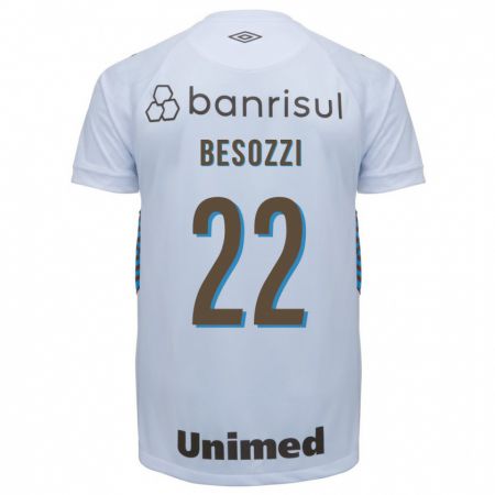 Kandiny Kinder Lucas Besozzi #22 Weiß Auswärtstrikot Trikot 2023/24 T-Shirt