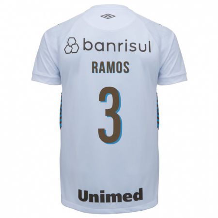 Kandiny Kinder João Ramos #3 Weiß Auswärtstrikot Trikot 2023/24 T-Shirt