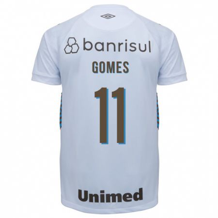 Kandiny Kinder Gustavo Gomes #11 Weiß Auswärtstrikot Trikot 2023/24 T-Shirt