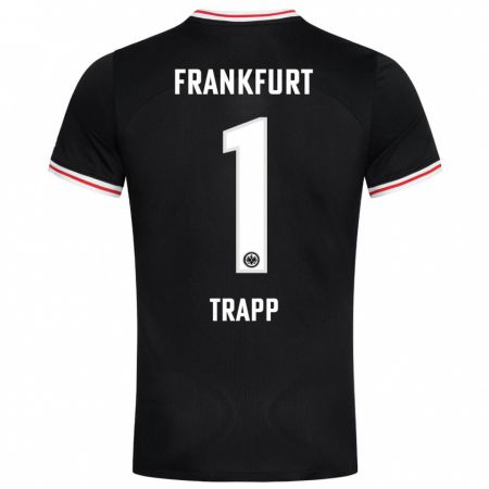 Kandiny Kinder Kevin Trapp #1 Schwarz Auswärtstrikot Trikot 2023/24 T-Shirt