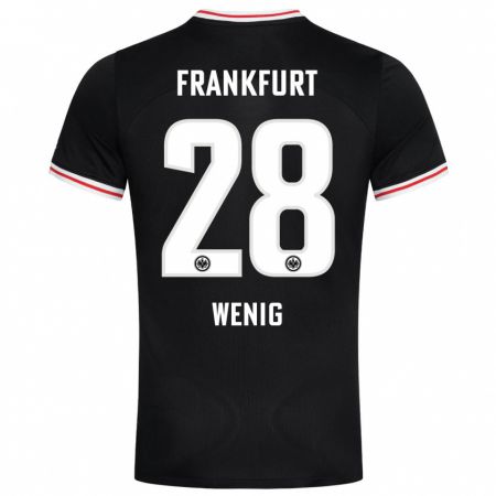 Kandiny Kinder Marcel Wenig #28 Schwarz Auswärtstrikot Trikot 2023/24 T-Shirt