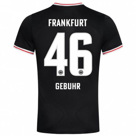 Kandiny Kinder Dario Gebuhr #46 Schwarz Auswärtstrikot Trikot 2023/24 T-Shirt