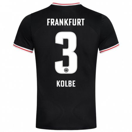 Kandiny Kinder Louis Kolbe #3 Schwarz Auswärtstrikot Trikot 2023/24 T-Shirt