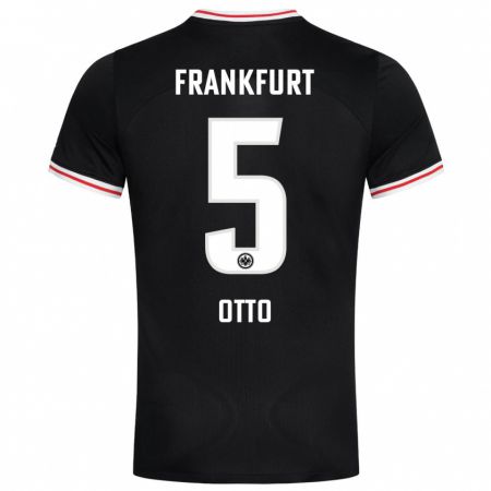 Kandiny Kinder Fynn Otto #5 Schwarz Auswärtstrikot Trikot 2023/24 T-Shirt