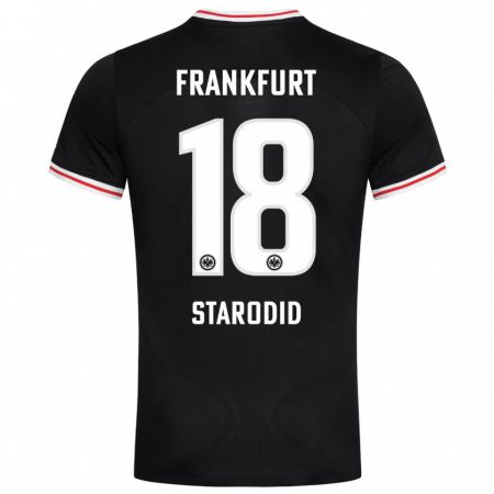 Kandiny Kinder Daniel Starodid #18 Schwarz Auswärtstrikot Trikot 2023/24 T-Shirt
