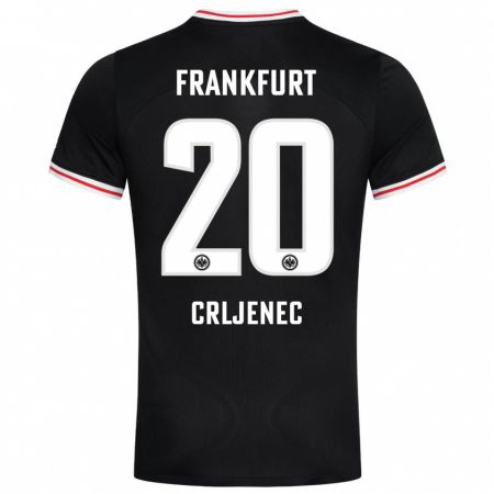 Kandiny Kinder Dominik Crljenec #20 Schwarz Auswärtstrikot Trikot 2023/24 T-Shirt