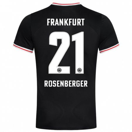 Kandiny Kinder Robin Rosenberger #21 Schwarz Auswärtstrikot Trikot 2023/24 T-Shirt