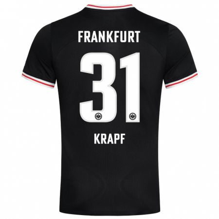 Kandiny Kinder Maximilian Krapf #31 Schwarz Auswärtstrikot Trikot 2023/24 T-Shirt
