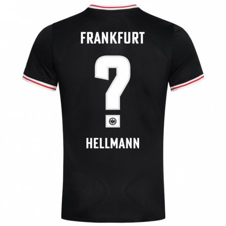 Kandiny Kinder Melvin Hellmann #0 Schwarz Auswärtstrikot Trikot 2023/24 T-Shirt