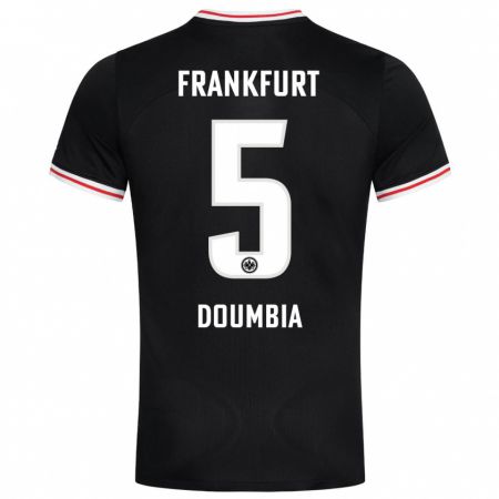 Kandiny Kinder Fousseny Doumbia #5 Schwarz Auswärtstrikot Trikot 2023/24 T-Shirt