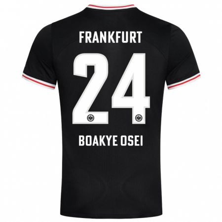Kandiny Kinder Derek Boakye-Osei #24 Schwarz Auswärtstrikot Trikot 2023/24 T-Shirt