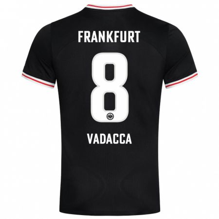 Kandiny Kinder Gianni Vadacca #8 Schwarz Auswärtstrikot Trikot 2023/24 T-Shirt
