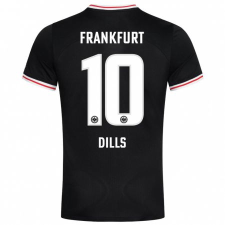 Kandiny Kinder Marvin Dills #10 Schwarz Auswärtstrikot Trikot 2023/24 T-Shirt