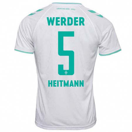 Kandiny Kinder Mats Heitmann #5 Weiß Auswärtstrikot Trikot 2023/24 T-Shirt