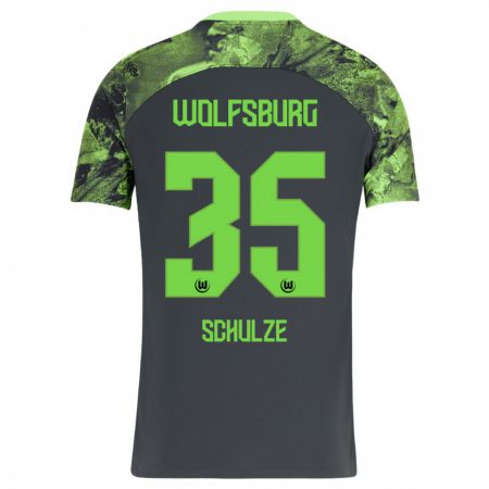 Kandiny Kinder Philipp Schulze #35 Dunkelgrau Auswärtstrikot Trikot 2023/24 T-Shirt