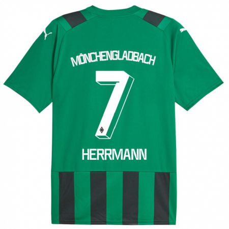 Kandiny Kinder Patrick Herrmann #7 Schwarz Grün Auswärtstrikot Trikot 2023/24 T-Shirt