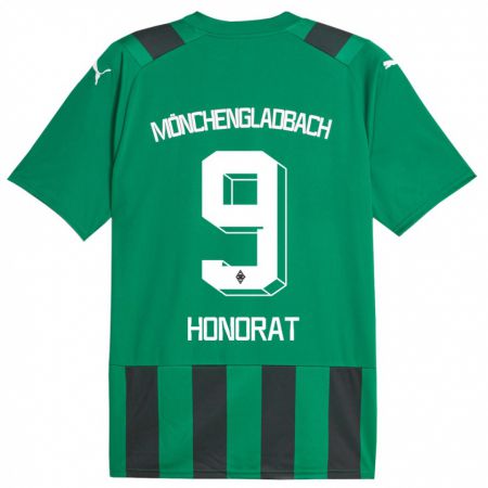 Kandiny Kinder Franck Honorat #9 Schwarz Grün Auswärtstrikot Trikot 2023/24 T-Shirt