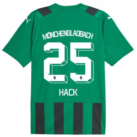 Kandiny Kinder Robin Hack #25 Schwarz Grün Auswärtstrikot Trikot 2023/24 T-Shirt