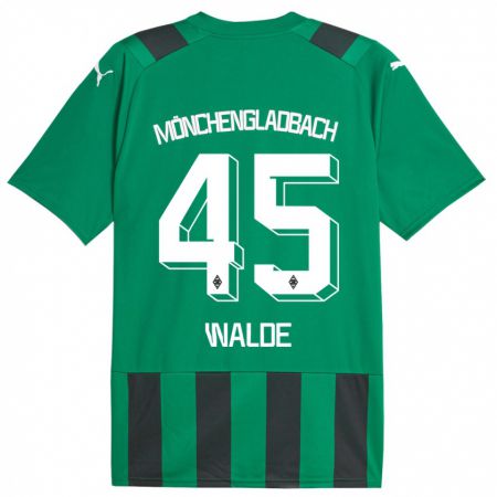 Kandiny Kinder Simon Walde #45 Schwarz Grün Auswärtstrikot Trikot 2023/24 T-Shirt