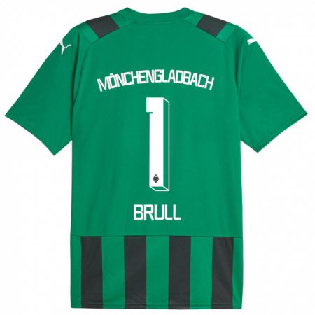 Kandiny Kinder Maximilian Brüll #1 Schwarz Grün Auswärtstrikot Trikot 2023/24 T-Shirt