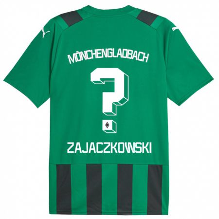 Kandiny Kinder Vincent Zajaczkowski #0 Schwarz Grün Auswärtstrikot Trikot 2023/24 T-Shirt