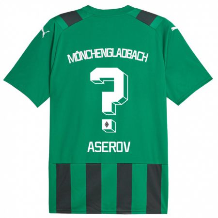 Kandiny Kinder Daniel Aserov #0 Schwarz Grün Auswärtstrikot Trikot 2023/24 T-Shirt