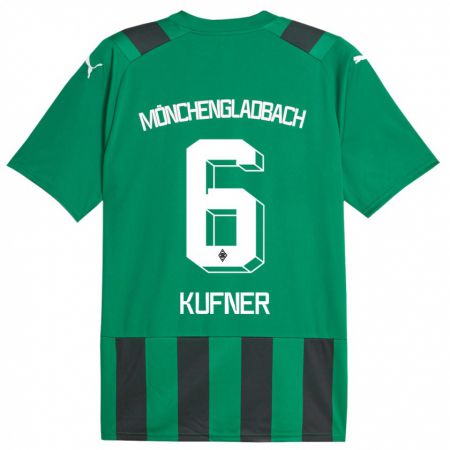 Kandiny Kinder Anne-Catherine Kufner #6 Schwarz Grün Auswärtstrikot Trikot 2023/24 T-Shirt