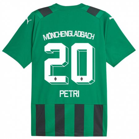 Kandiny Kinder Paula Petri #20 Schwarz Grün Auswärtstrikot Trikot 2023/24 T-Shirt