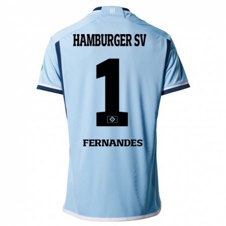 Kandiny Kinder Daniel Heuer Fernandes #1 Blau Auswärtstrikot Trikot 2023/24 T-Shirt