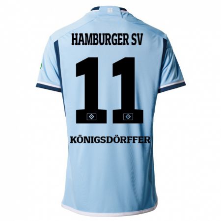 Kandiny Kinder Ransford Königsdörffer #11 Blau Auswärtstrikot Trikot 2023/24 T-Shirt