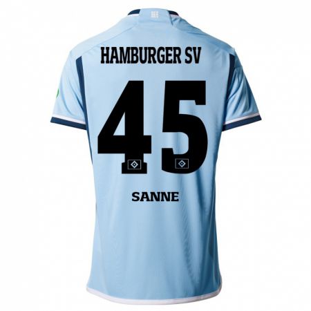 Kandiny Kinder Tom Sanne #45 Blau Auswärtstrikot Trikot 2023/24 T-Shirt