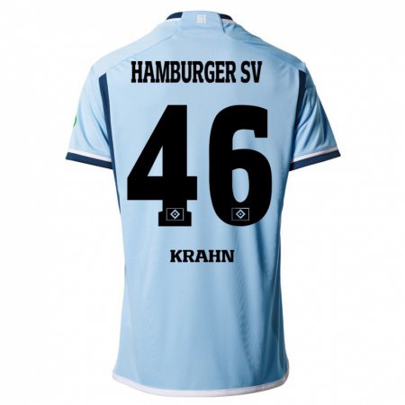 Kandiny Kinder Elijah Krahn #46 Blau Auswärtstrikot Trikot 2023/24 T-Shirt
