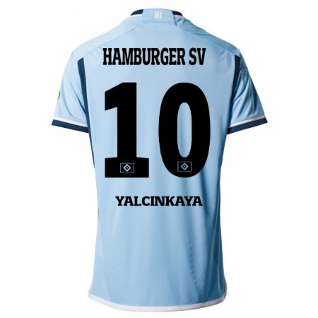 Kandiny Kinder Bilal Yalcinkaya #10 Blau Auswärtstrikot Trikot 2023/24 T-Shirt